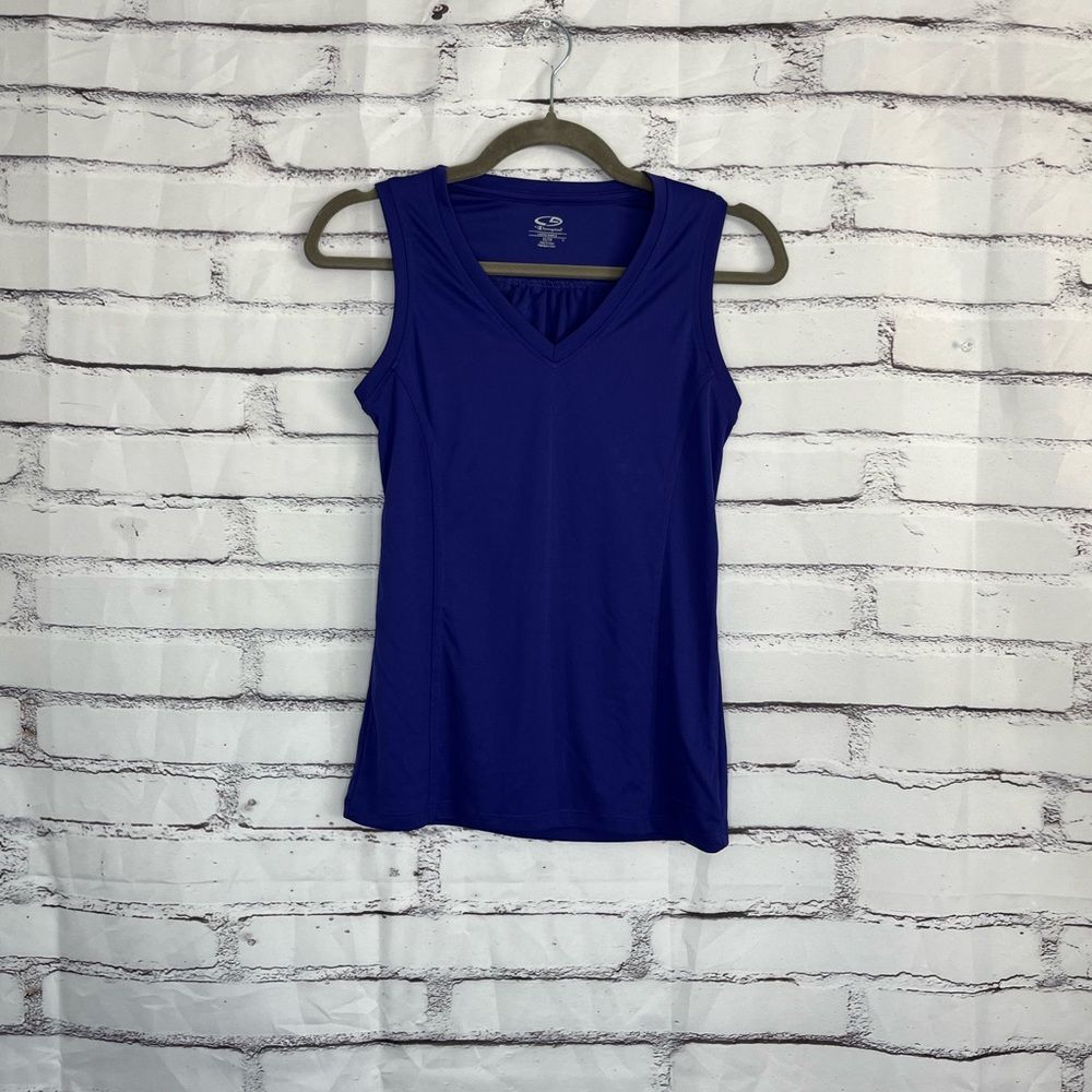 Champion Royal Blue V-Neck Sleeveless Active Tank Top Women’s XS Athleisure